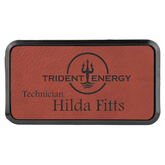 Leatherette Plastic Frame Name Badge